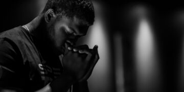 man praying