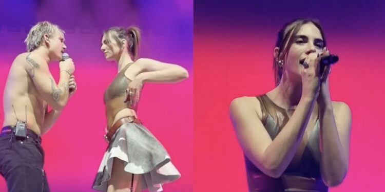 Misschien wil je nu toch niet meer vooraan staan bij zangeres Maan…